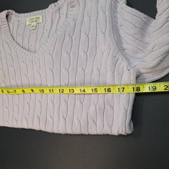 St. John’s Bay Classic Cable Knit Sweater Women’s Medium Lavender Light Purple - Picture 7 of 15